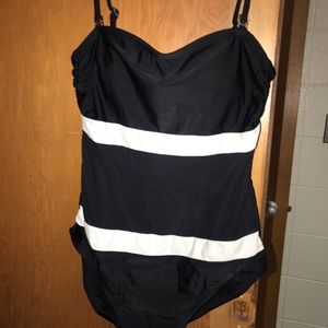 Black and White Once Piece Swim